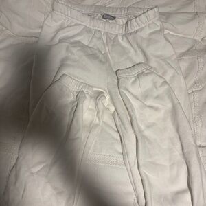 TNA CozyAF Fleece Sweatpants — White (Size S)